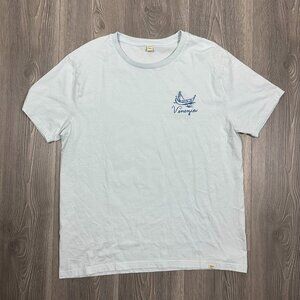 Venice Italy Graphic Tee‎ Light Blue Gondola Print Organic Cotton T-Shirt Unisex